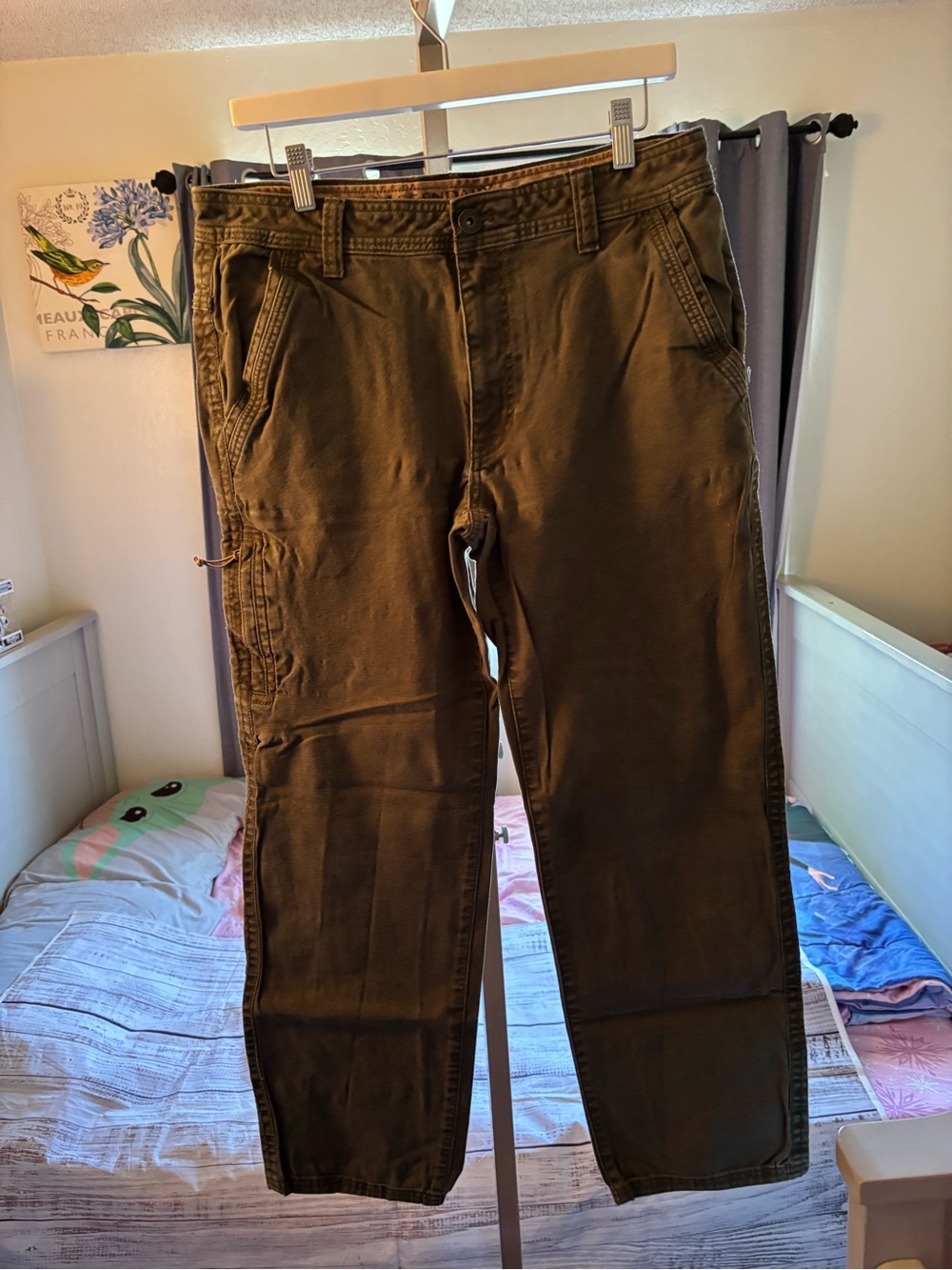 Men's Cargo Pants in Olive Green - Durable Utility Style